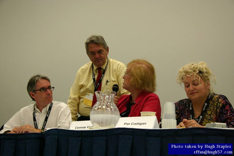 Panel "99 Years of Heinlein" with panelists<br />Bill Patterson, Brad Linaweaver, Pat Cadigan, Connie Willis and Michael Cassutt