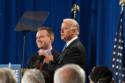 Democratic vice presidential candidate Joe Biden\nwas introduced by Tony Fischer, an Army veteran from Mount Lookout.