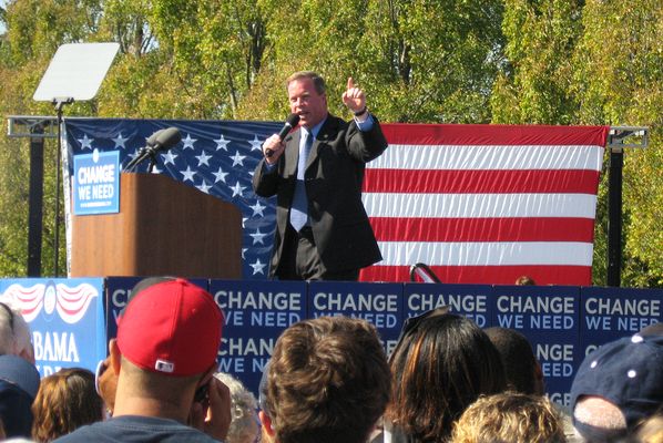 Congressional candidate Steve Driehaus speaks prior to\nthe American Jobs Tour Rally