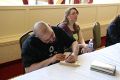 Charles Stross signs books